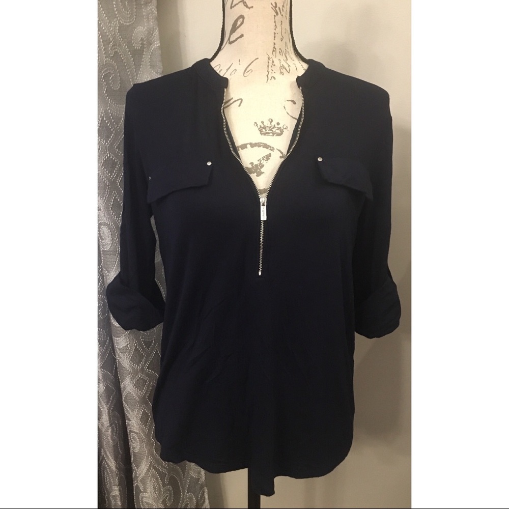 Calvin Klein Navy Blue Top Size Small